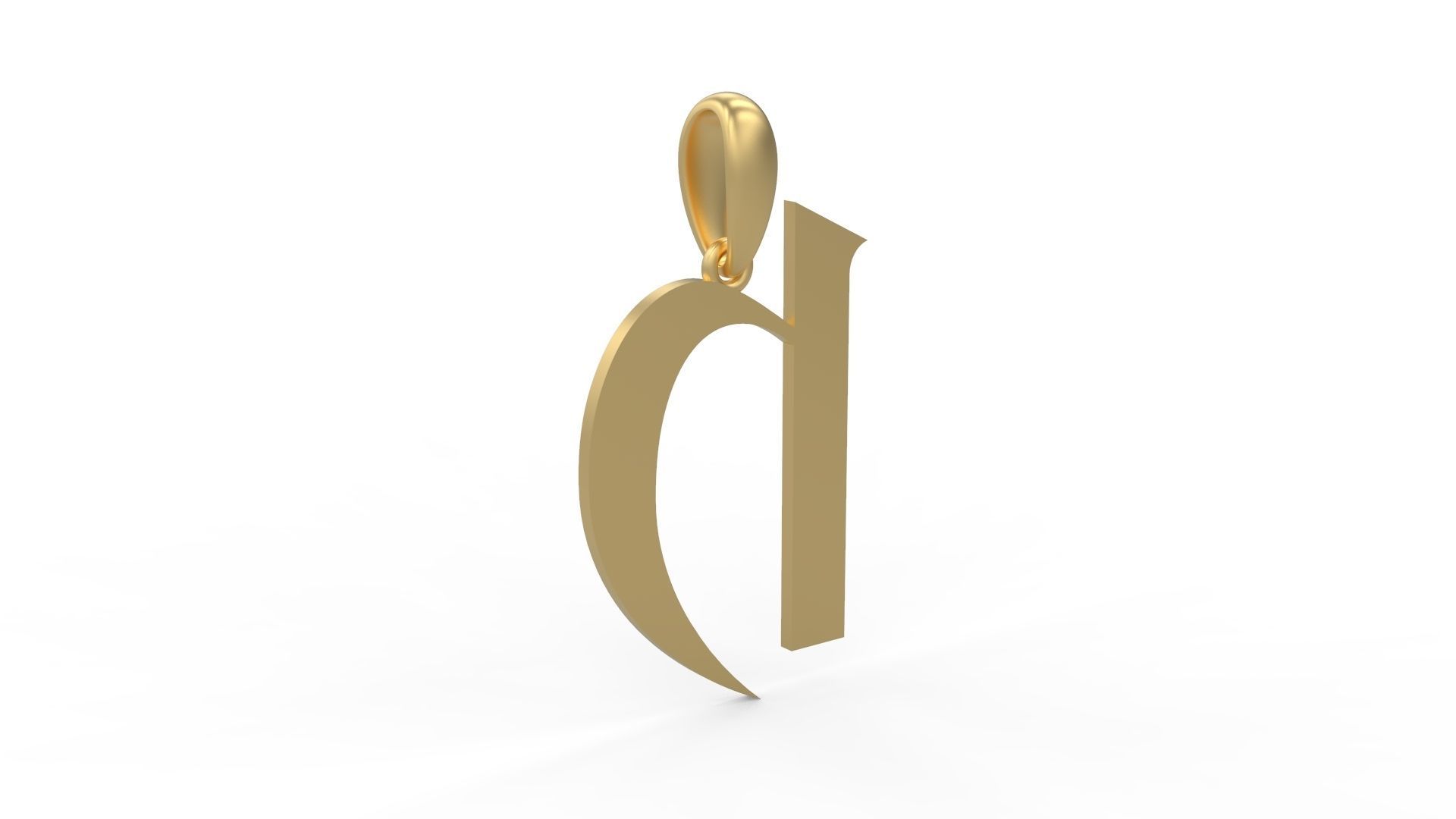 Initial Letters Pendant King Castle H 3D print model_3