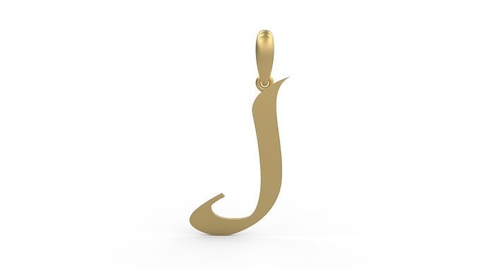 Initial Letters Pendant King Castle J 3D print model