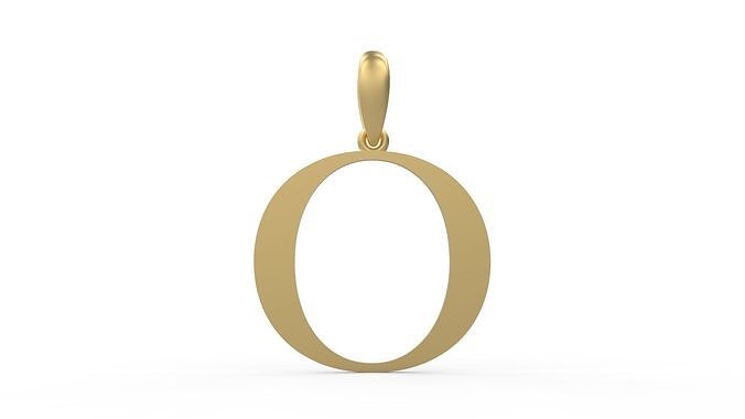 Initial Letters Pendant King Castle O 3D print model