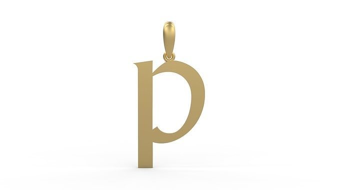Initial Letters Pendant King Castle P 3D print model