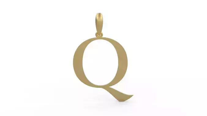 Initial Letters Pendant King Castle Q 3D print model