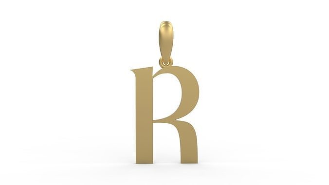 Initial Letters Pendant King Castle R 3D print model