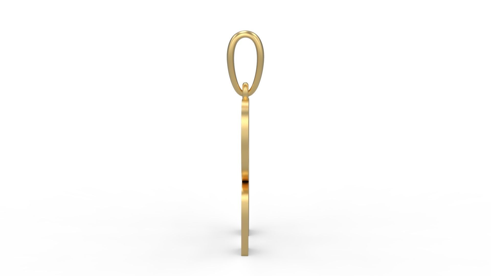 Initial Letters Pendant King Castle R 3D print model_2