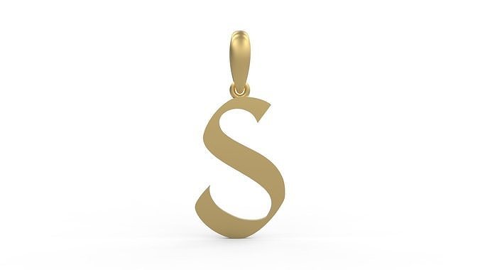 Initial Letters Pendant King Castle S 3D print model