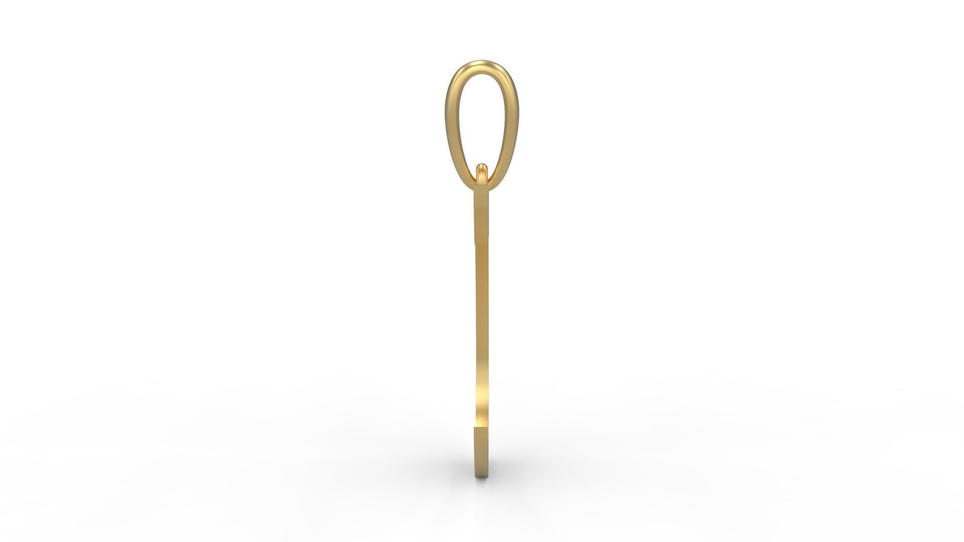 Initial Letters Pendant King Castle T 3D print model_2