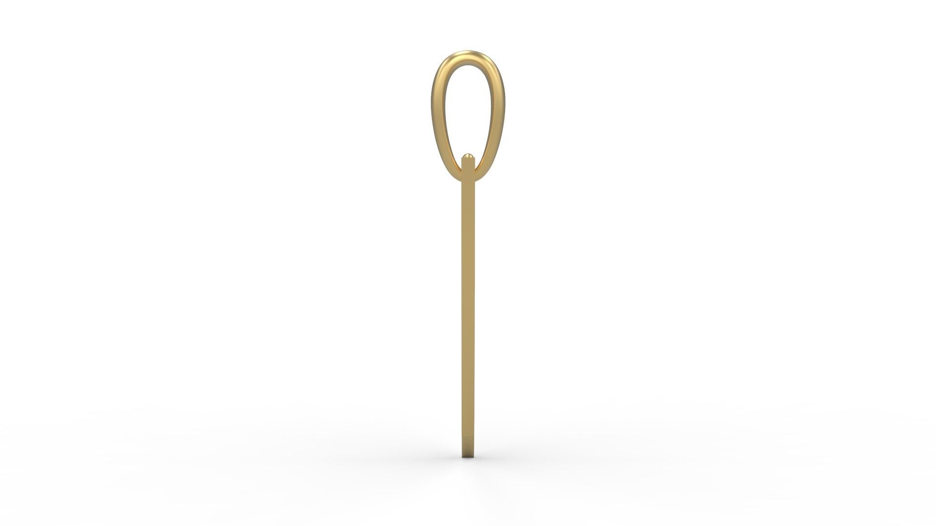 Initial Letters Pendant King Castle V 3D print model_2