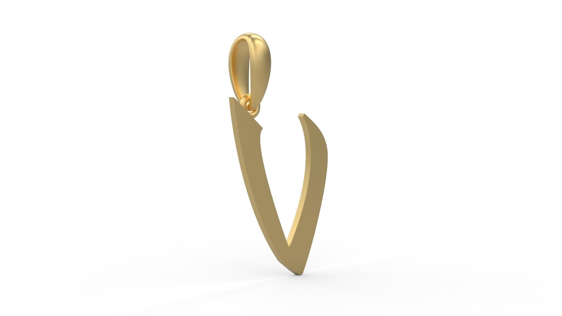 Initial Letters Pendant King Castle V 3D print model_3