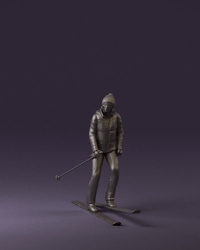 woman in skisuit on skies 1101 3D Print Ready 3D print model