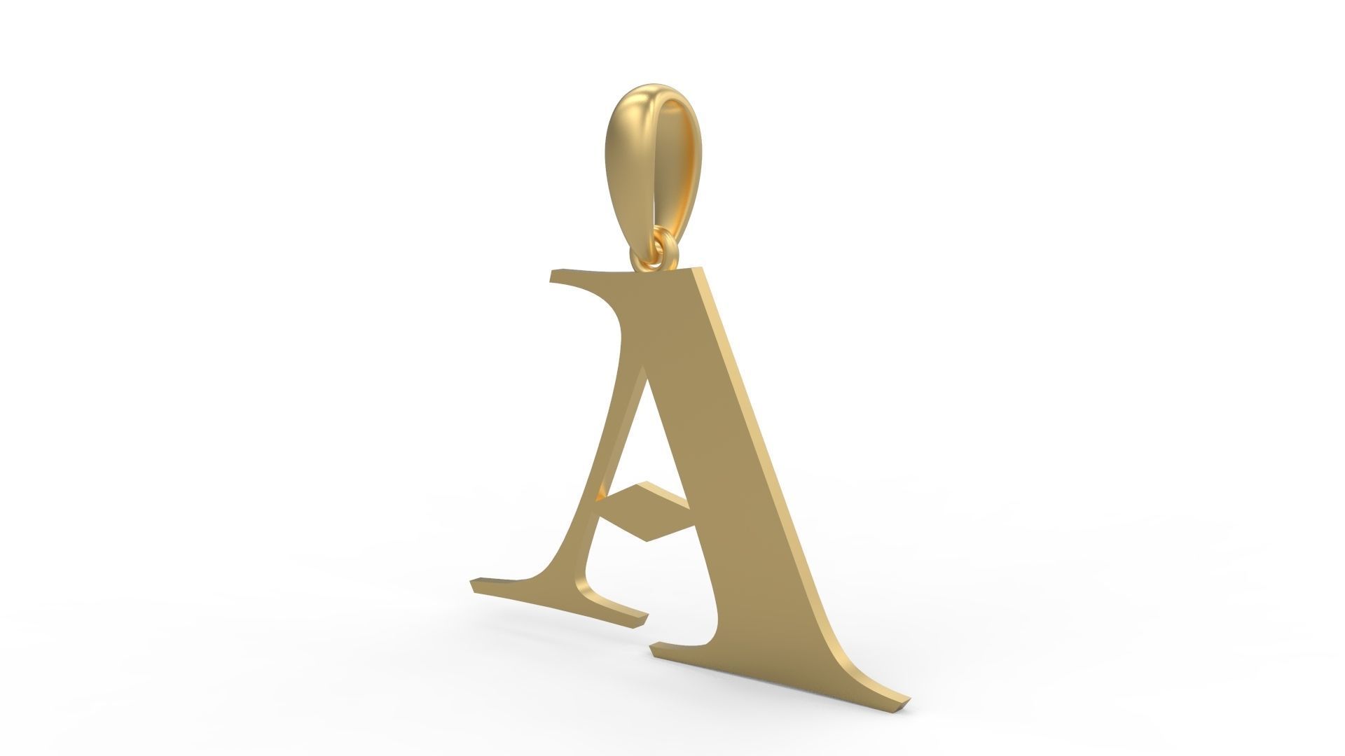 Initial Letters Pendant Jester Extended A 3D print model_1