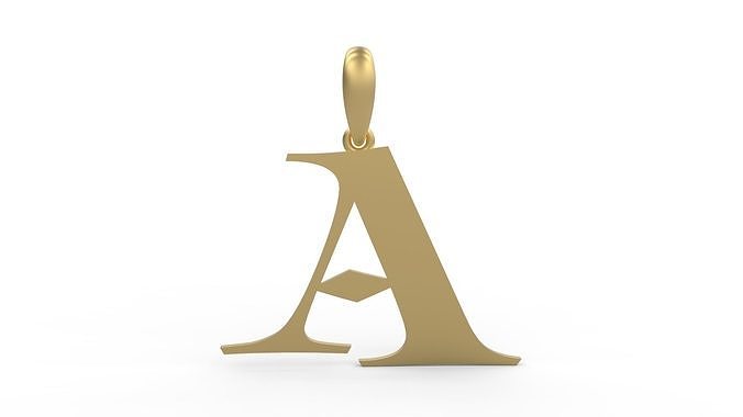 Initial Letters Pendant Jester Extended A 3D print model