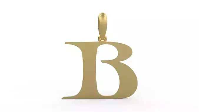 Initial Letters Pendant Jester Extended B 3D print model