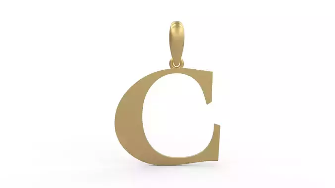 Initial Letters Pendant Jester Extended C