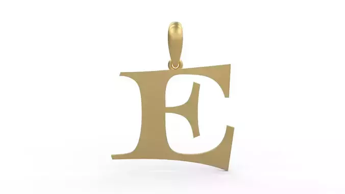 Initial Letters Pendant Jester Extended E 3D print model