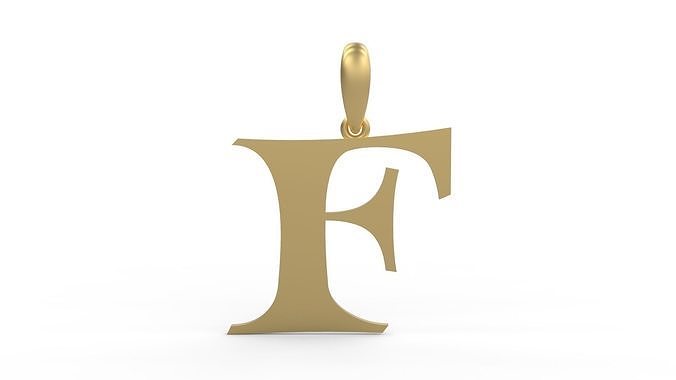 Initial Letters Pendant Jester Extended F 3D print model