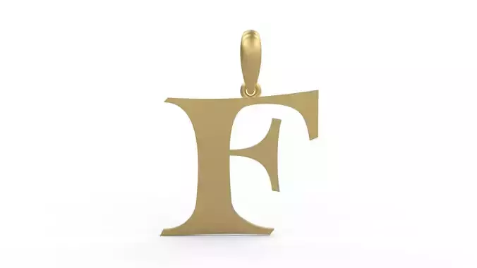 Initial Letters Pendant Jester Extended F