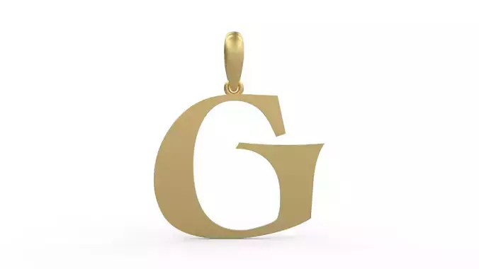 Initial Letters Pendant Jester Extended G 3D print model