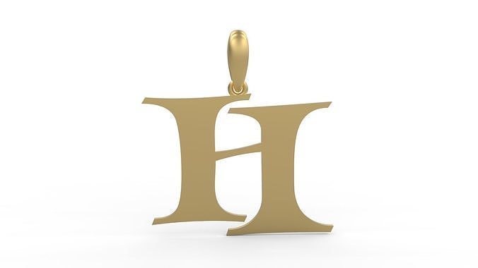 Initial Letters Pendant Jester Extended H 3D print model