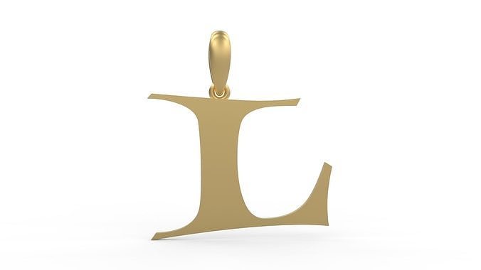 Initial Letters Pendant Jester Extended L 3D print model
