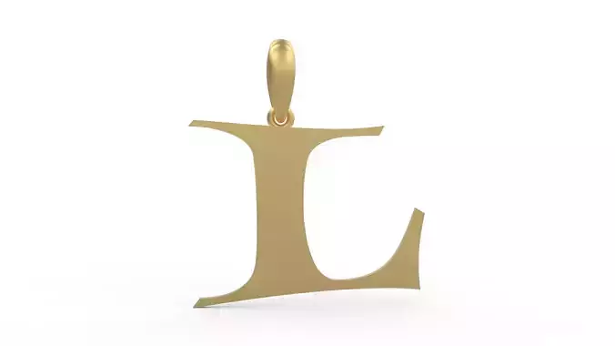 Initial Letters Pendant Jester Extended L 3D print model