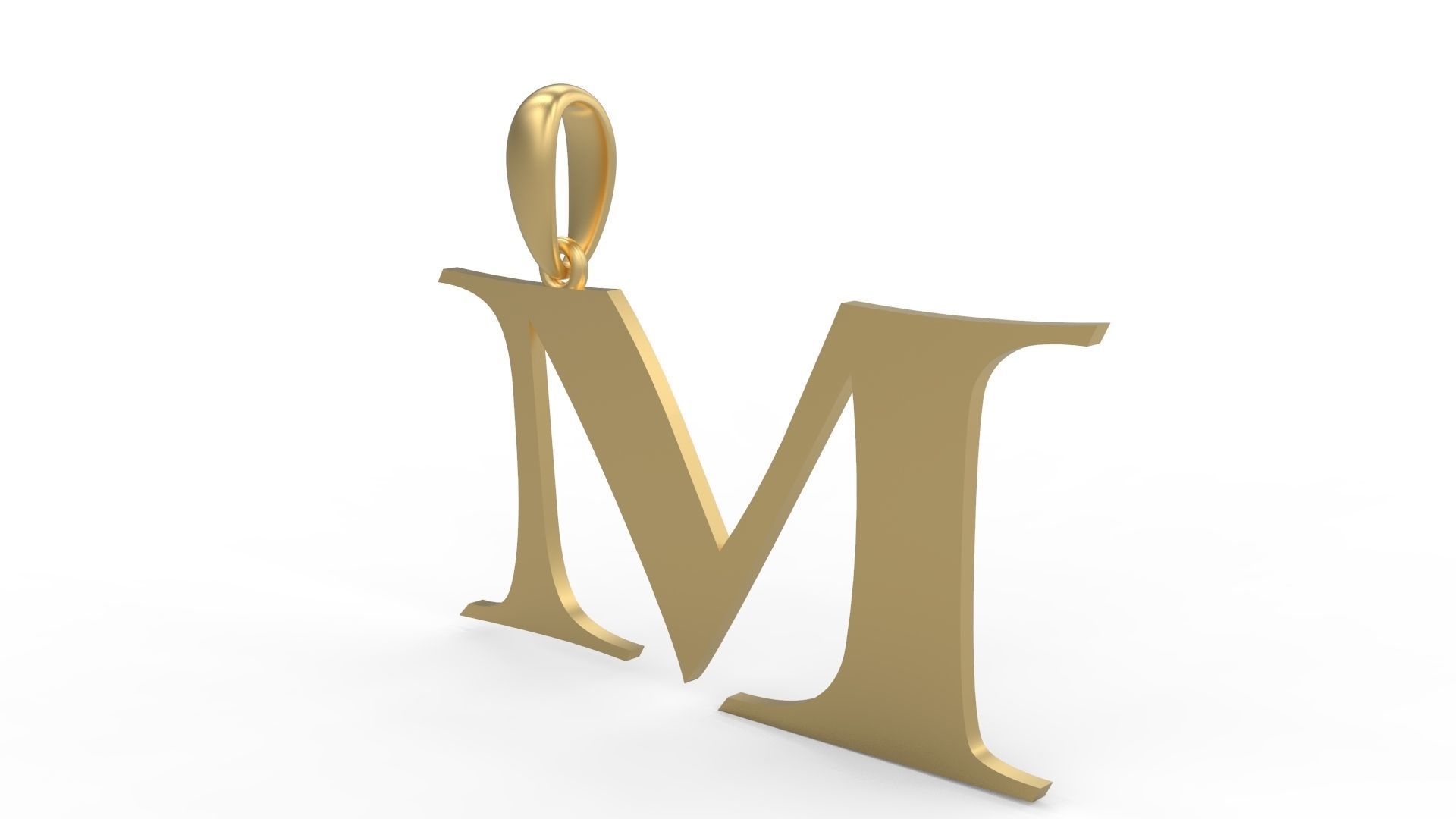 Initial Letters Pendant Jester Extended M 3D print model_1