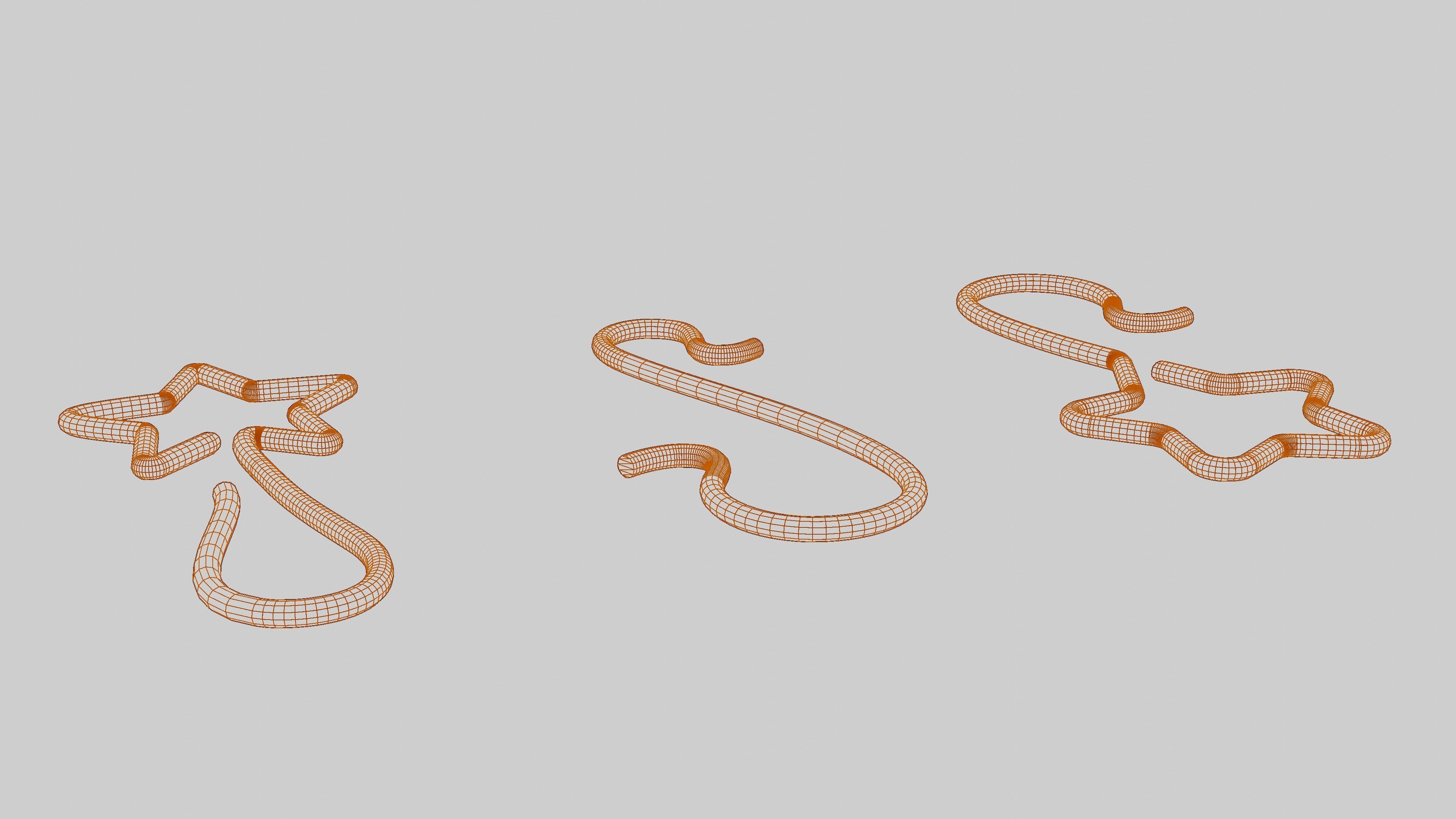 christmas ball hook set 3D mesh - svg - 3D curve - blender file 3D model_9