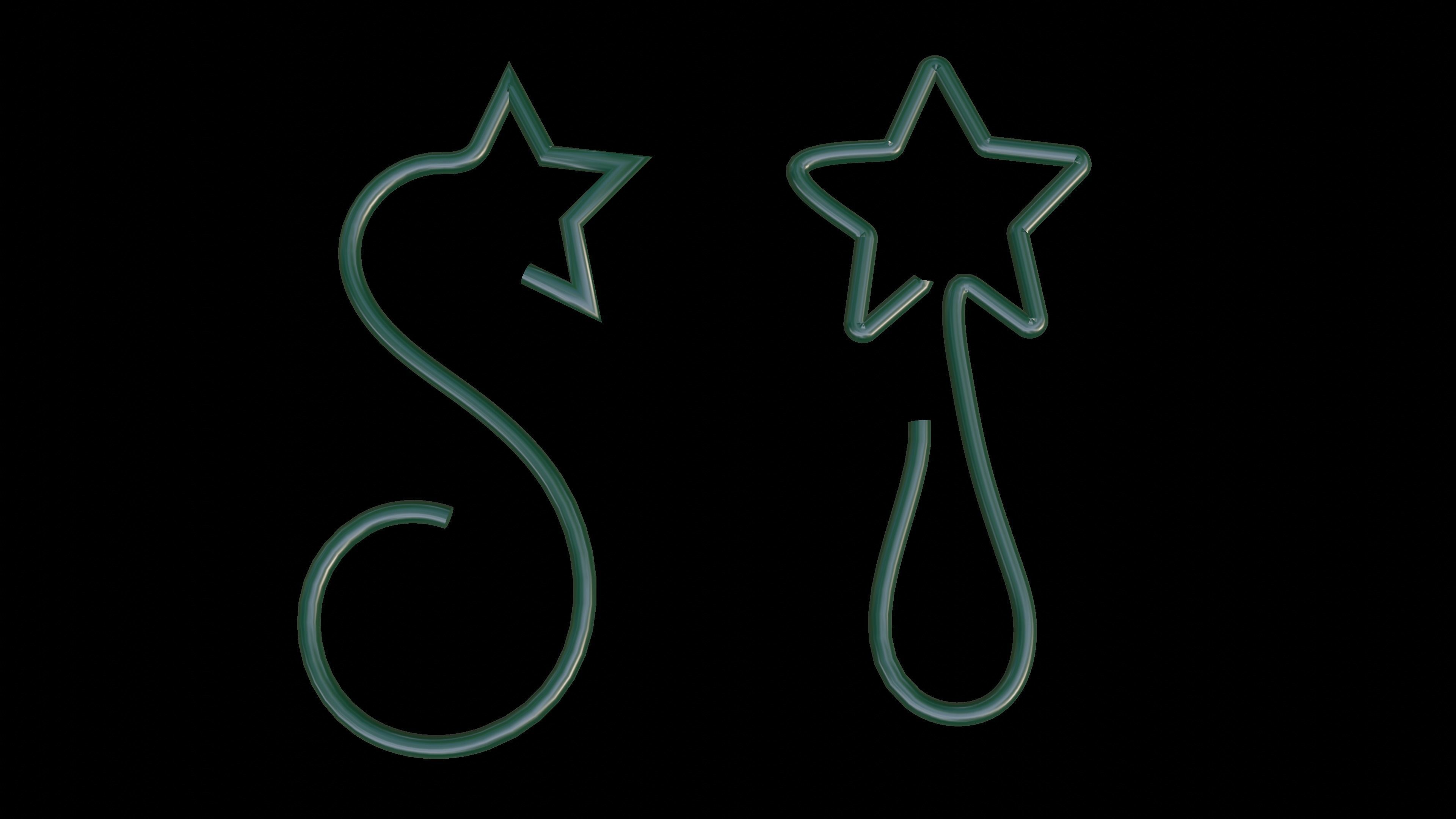 christmas ball hook set 3D mesh - svg - 3D curve - blender file 3D model_4