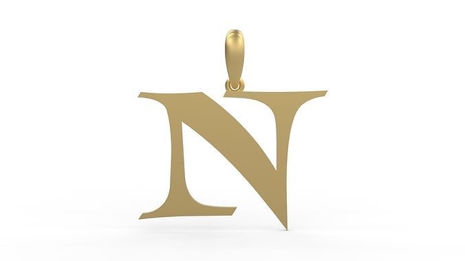 Initial Letters Pendant Jester Extended N 3D print model