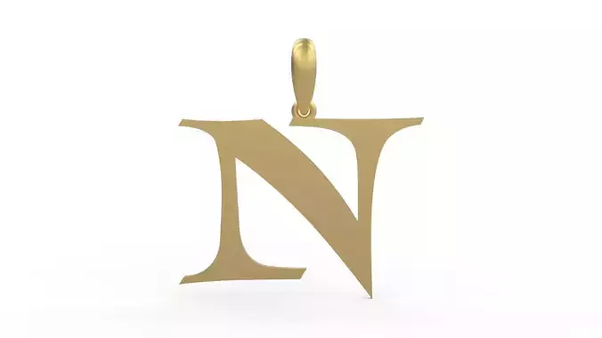 Initial Letters Pendant Jester Extended N 3D print model