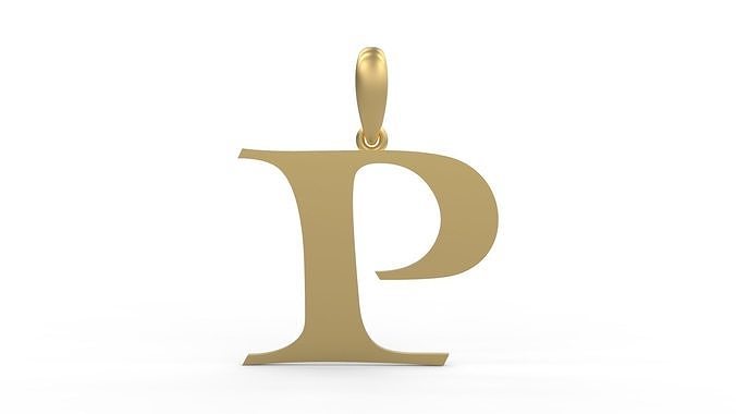 Initial Letters Pendant Jester Extended P 3D print model