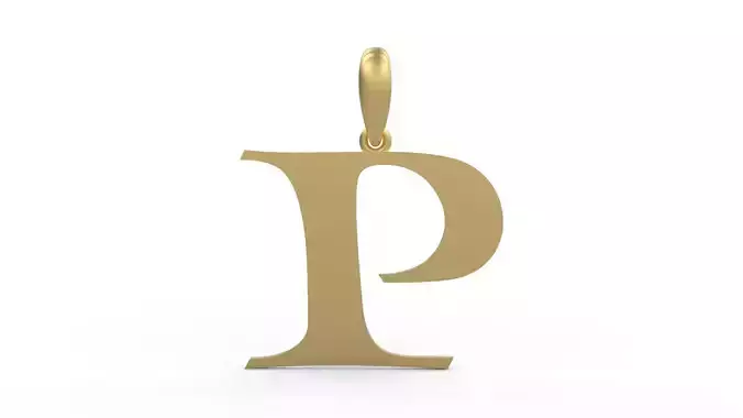 Initial Letters Pendant Jester Extended P 3D print model