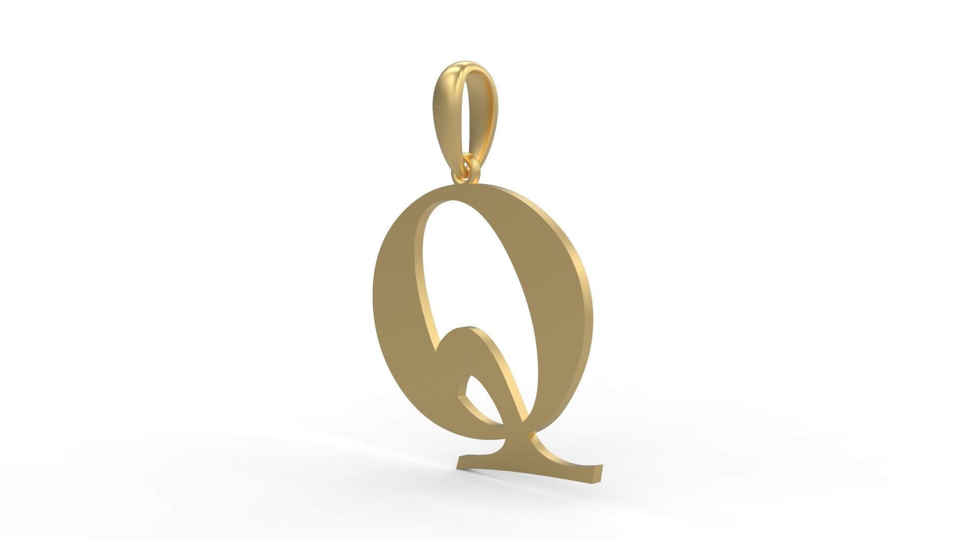 Initial Letters Pendant Jester Extended Q 3D print model_1
