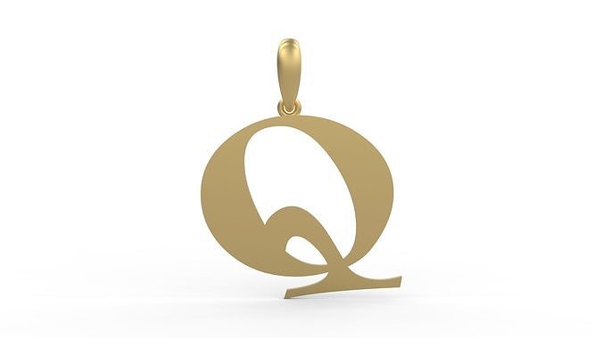 Initial Letters Pendant Jester Extended Q 3D print model