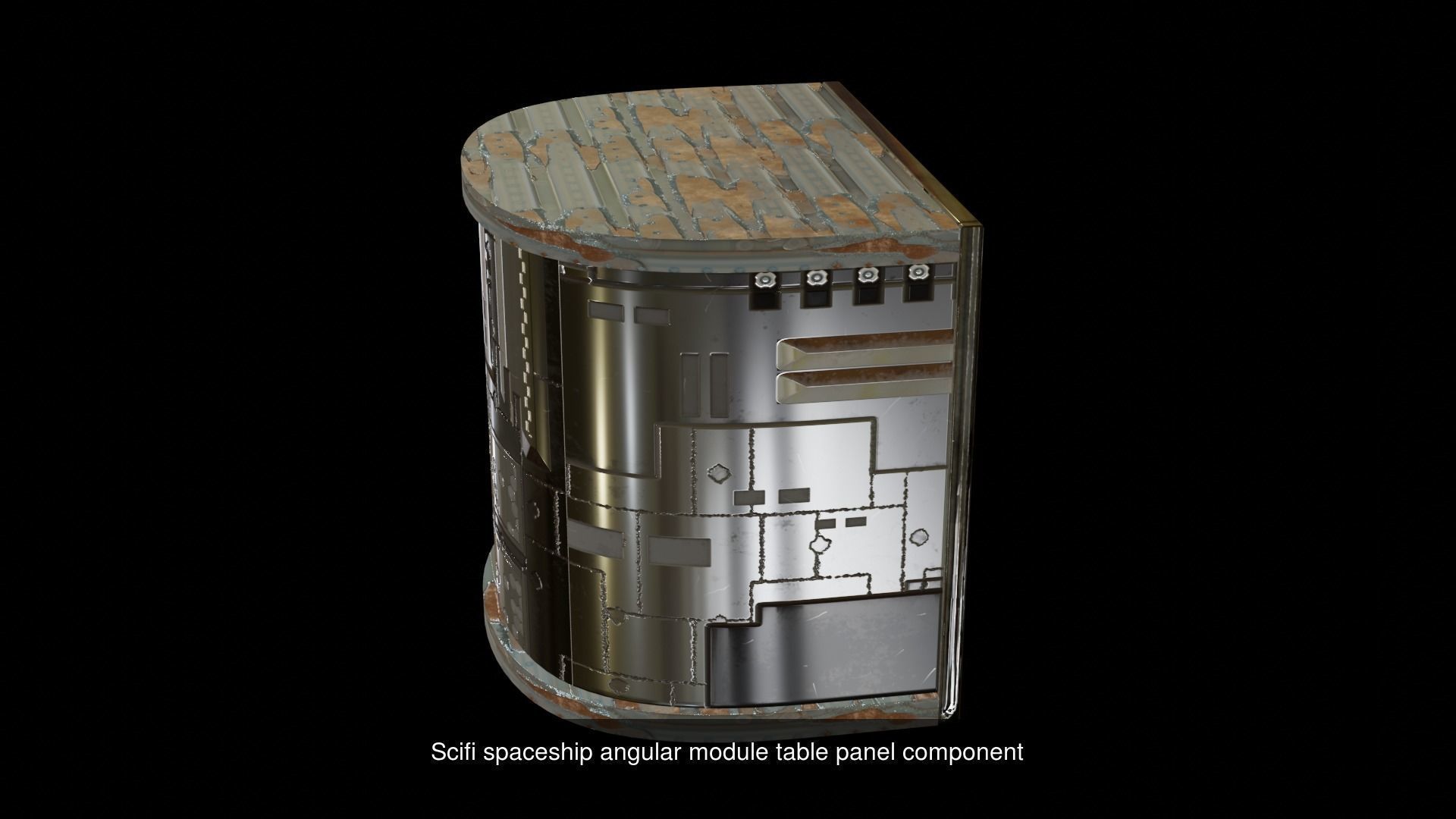 Sci-fi Kitbash - visor - tech - spaceship component - corridor 3D Model Collection_10