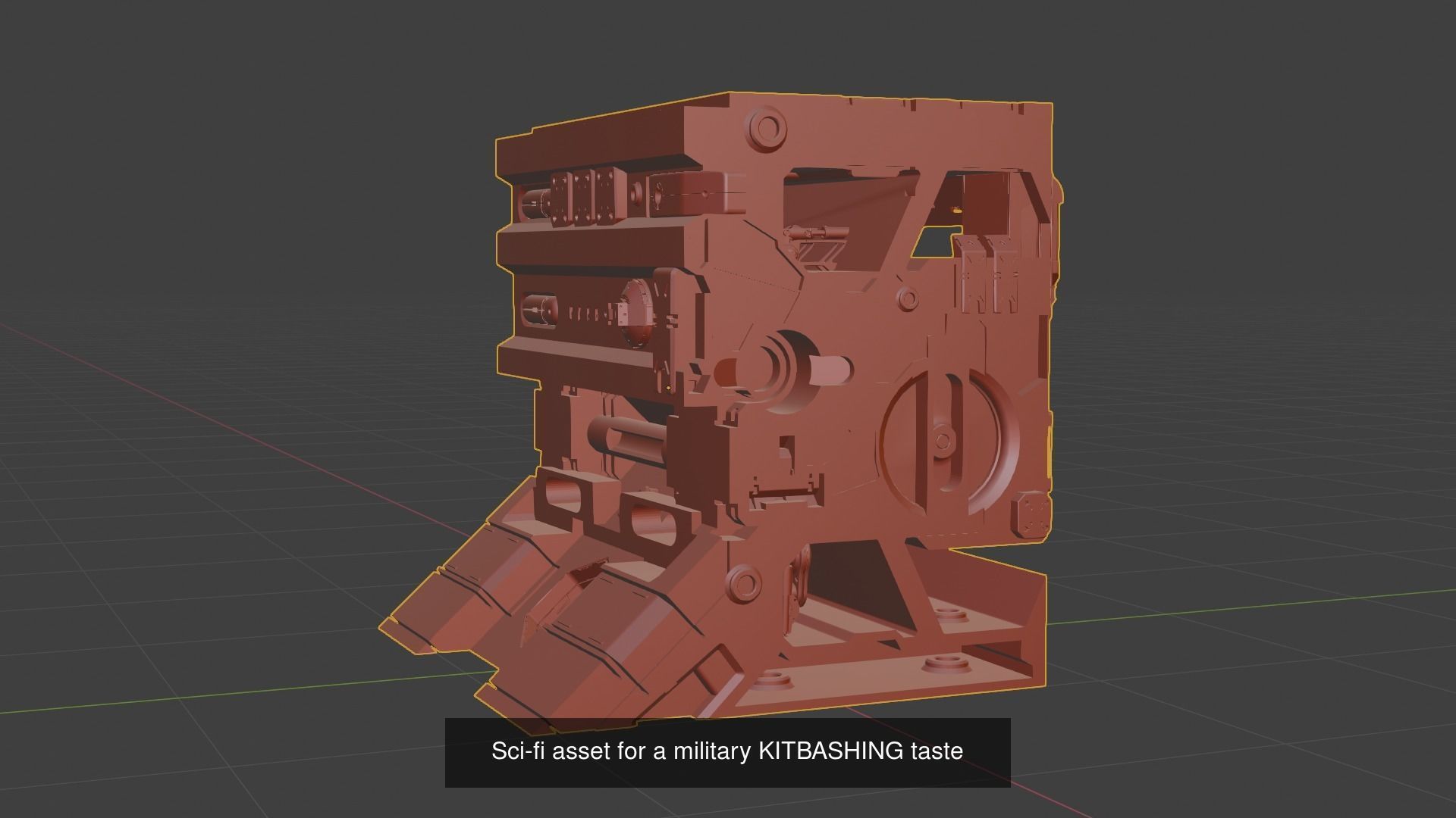 Sci-fi Kitbash - visor - tech - spaceship component - corridor 3D Model Collection_1