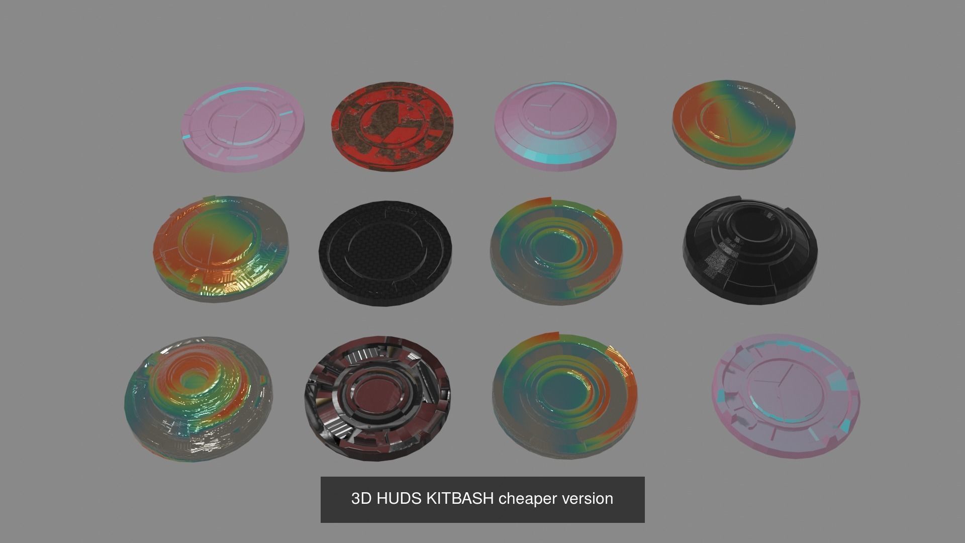 Sci-fi Kitbash - visor - tech - spaceship component - corridor 3D Model Collection_14