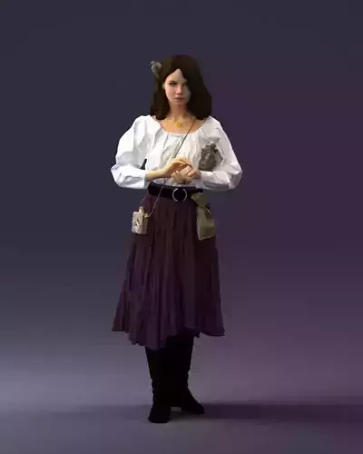 000325 Young Woman in Historical Outfit 1210