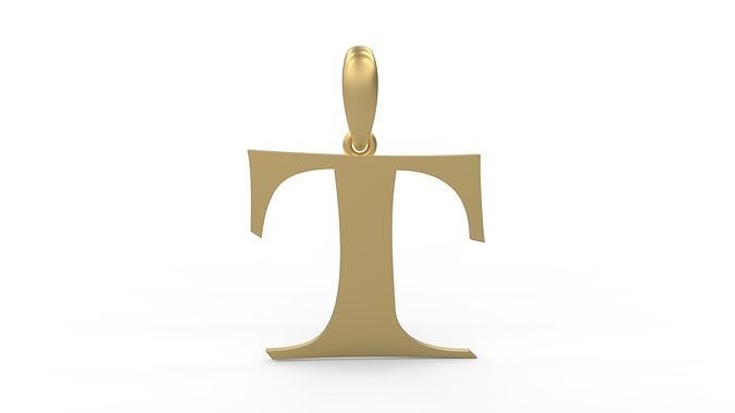 Initial Letters Pendant Jester Extended T 3D print model