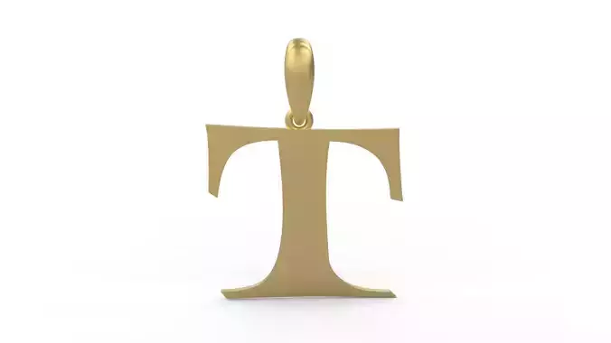 Initial Letters Pendant Jester Extended T 3D print model