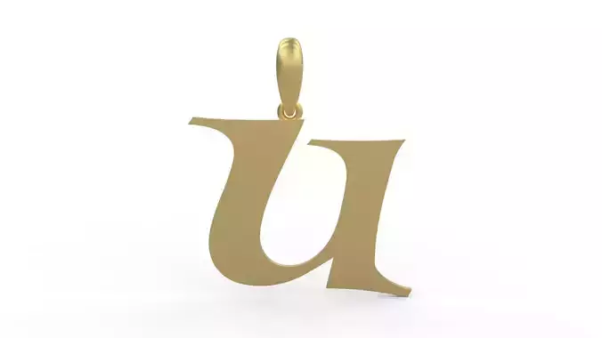 Initial Letters Pendant Jester Extended U