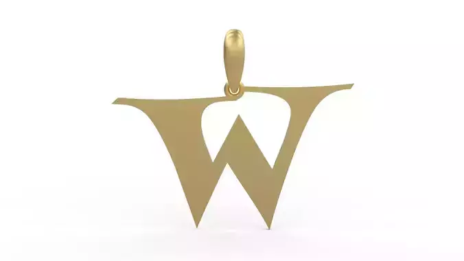 Initial Letters Pendant Jester Extended W