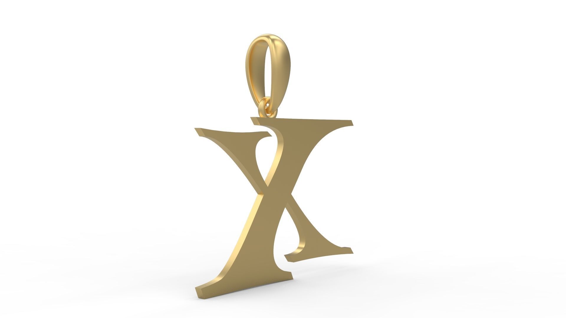 Initial Letters Pendant Jester Extended X 3D print model_3