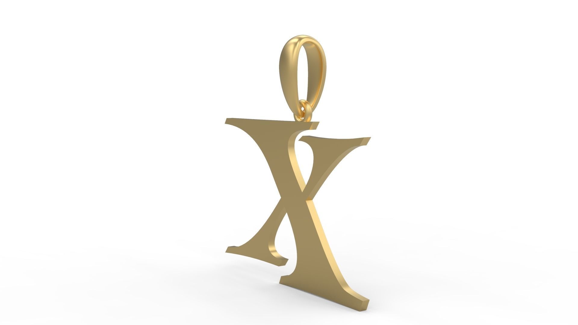Initial Letters Pendant Jester Extended X 3D print model_1