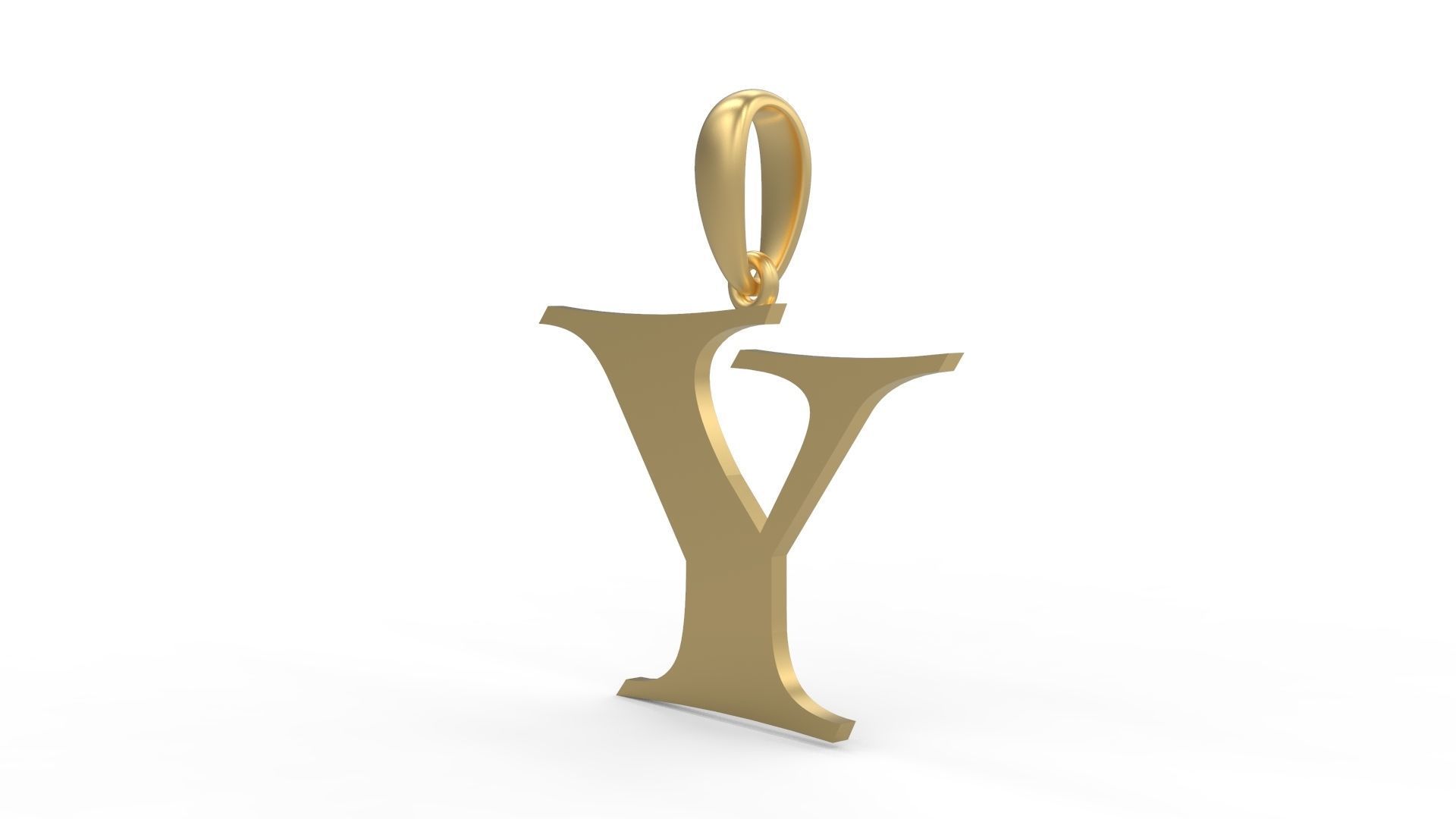 Initial Letters Pendant Jester Extended Y 3D print model_1