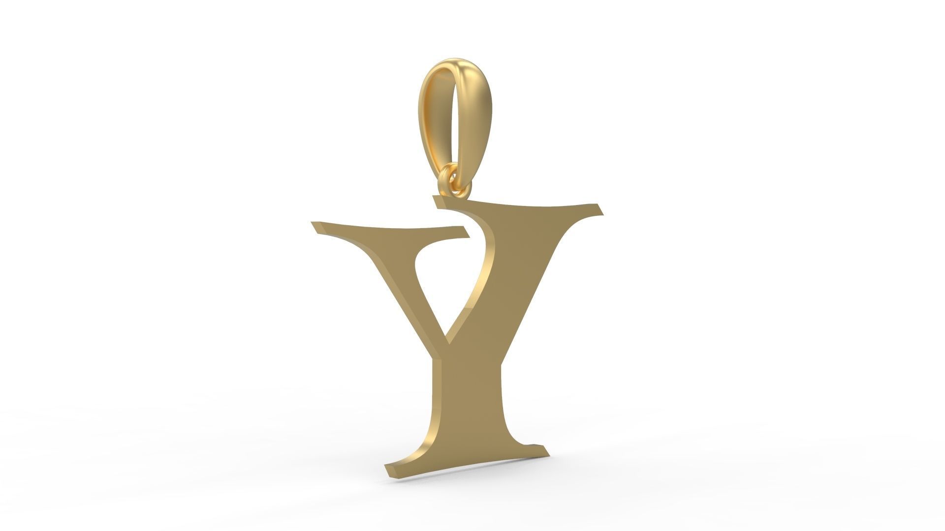Initial Letters Pendant Jester Extended Y 3D print model_3