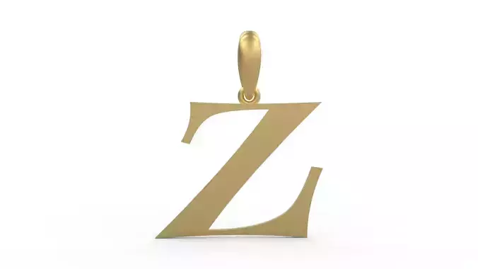 Initial Letters Pendant Jester Extended Z