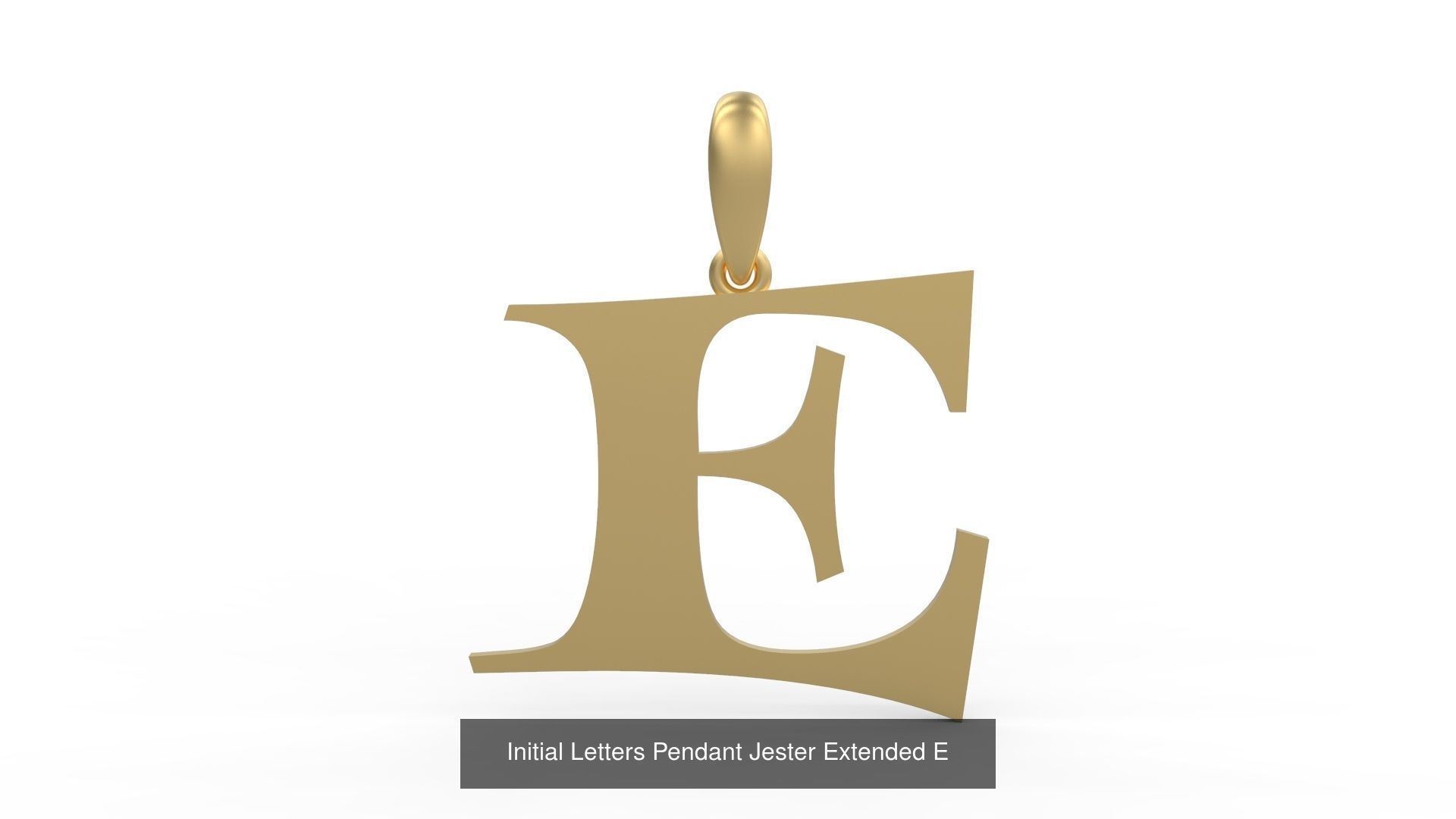 Initial Letters Pendant Alphabets Jester Extended 3D Model Collection_7