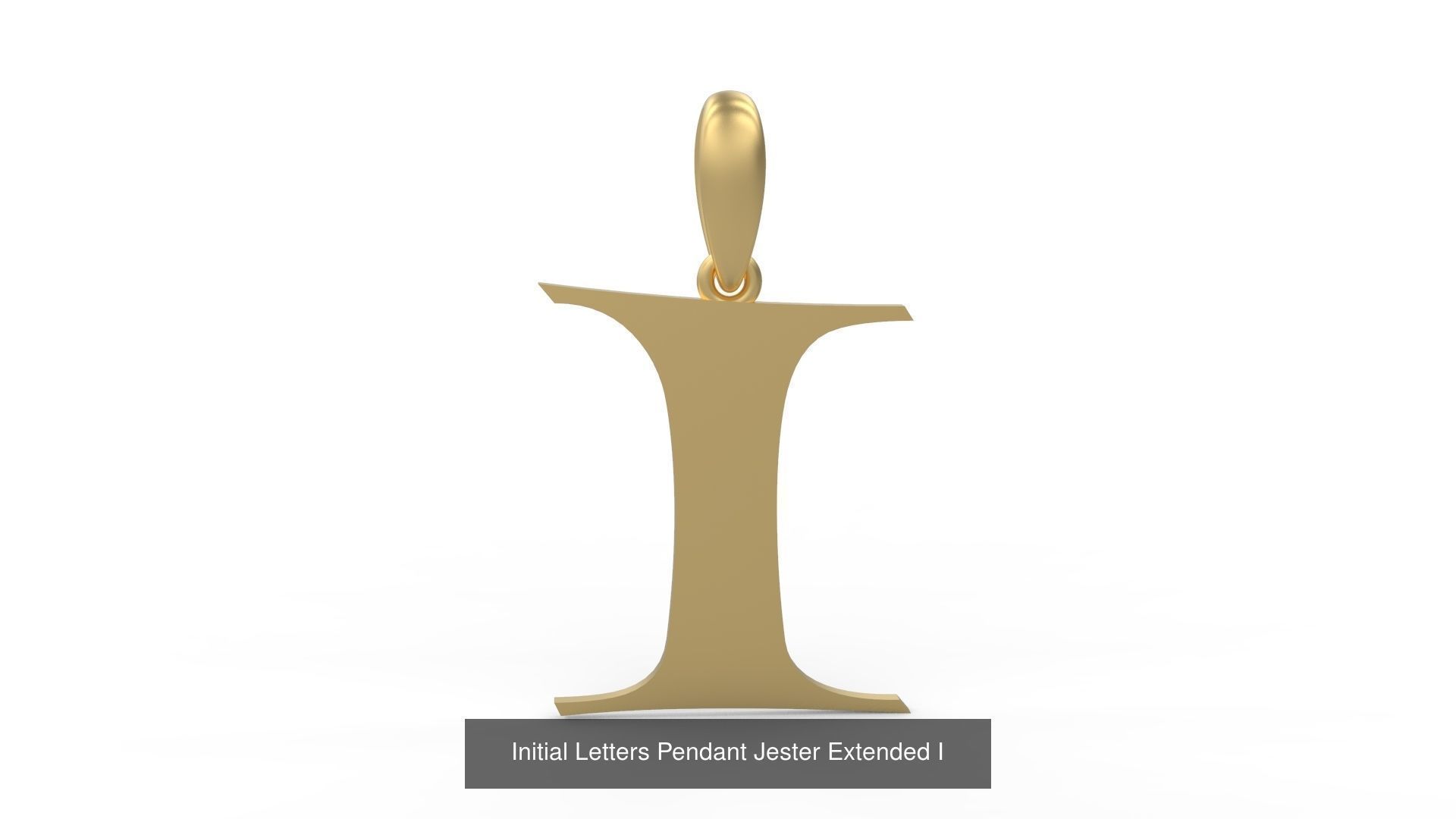 Initial Letters Pendant Alphabets Jester Extended 3D Model Collection_11