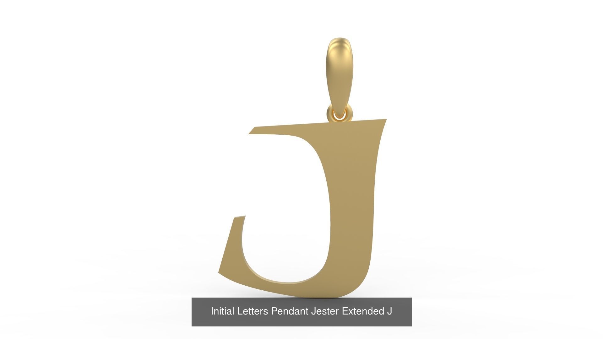 Initial Letters Pendant Alphabets Jester Extended 3D Model Collection_12