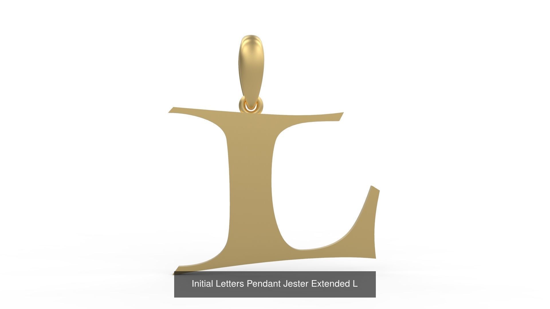Initial Letters Pendant Alphabets Jester Extended 3D Model Collection_14