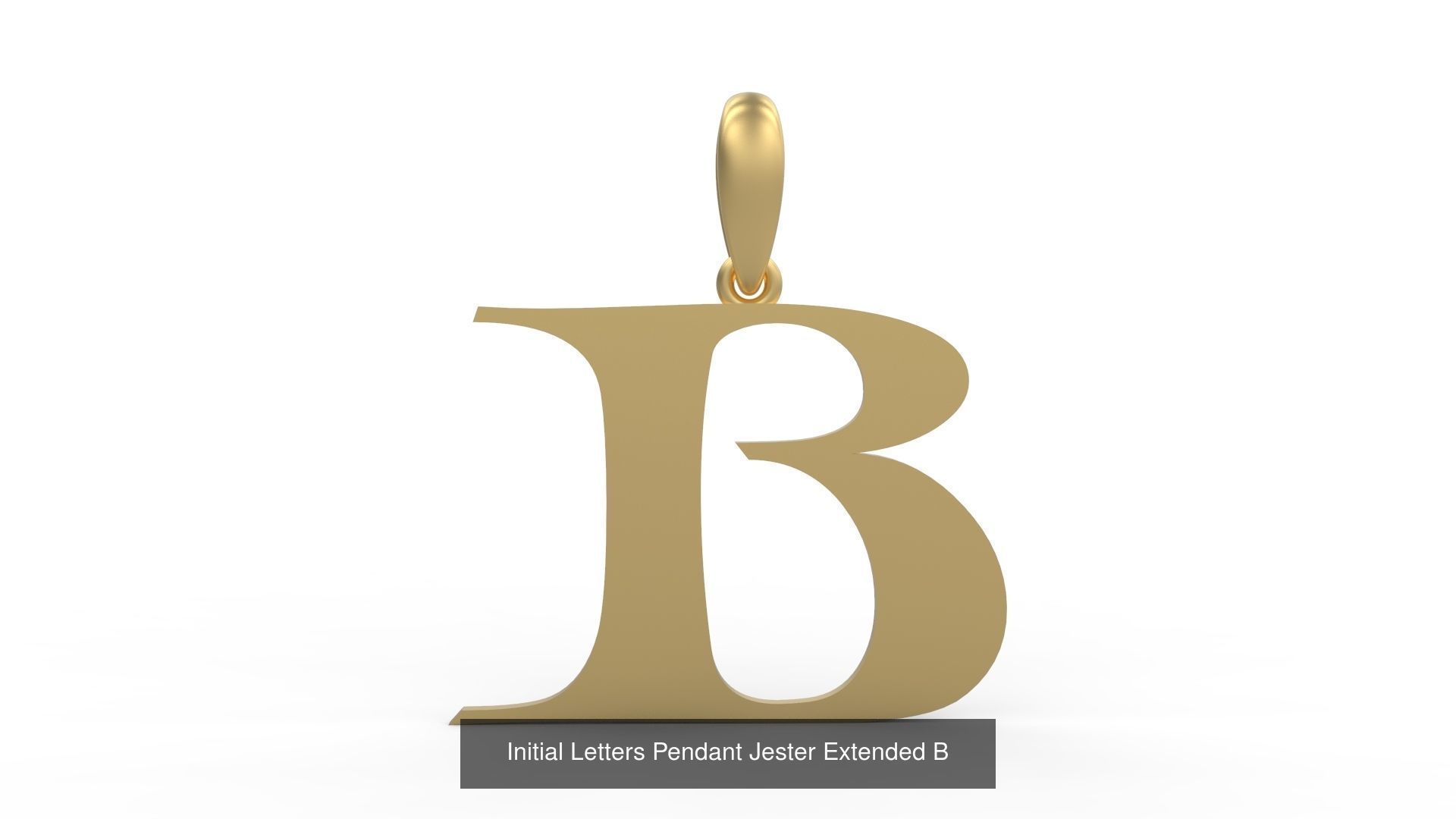 Initial Letters Pendant Alphabets Jester Extended 3D Model Collection_4